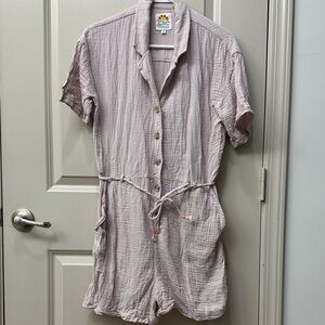 C&C California Blush Button-Up Romper
